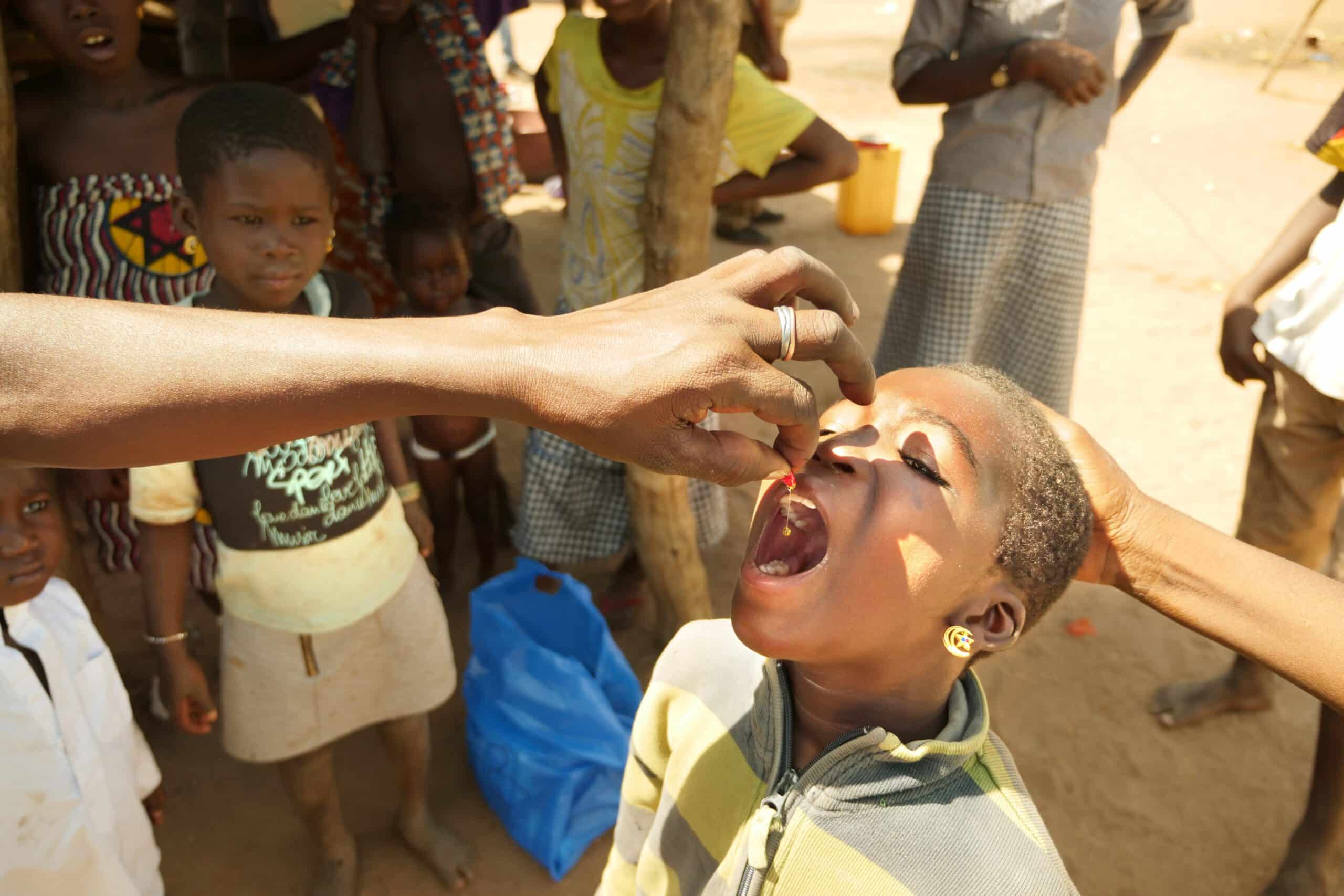 Child receiving vitamin A supplementation